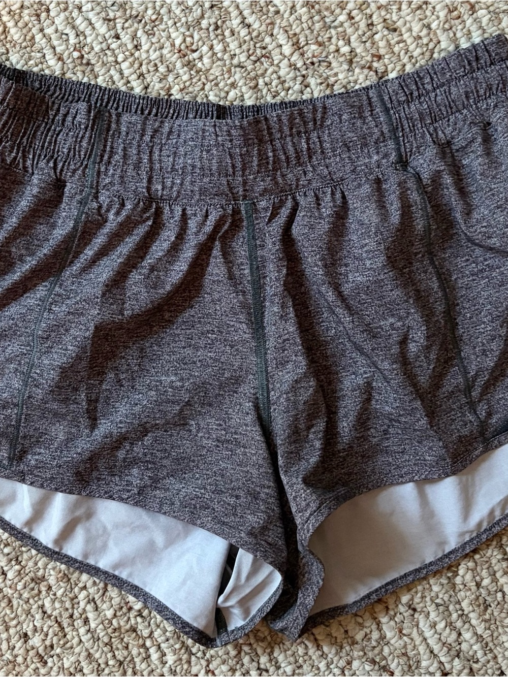 lululemon athletica Heather Gray Running Shorts